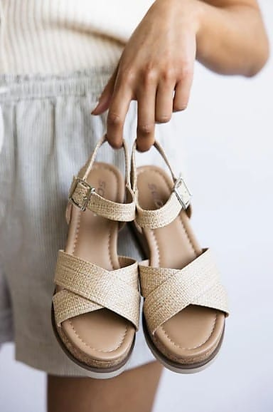 Woman wearing Soda Shoes sandals